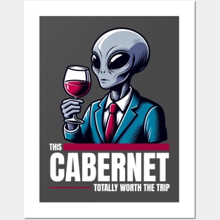 Worth the Trip - Alien with Wine Posters and Art